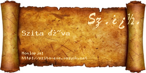 Szita Éva névjegykártya